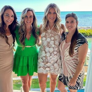 Elliatt White Floral Lace Wedding Dress